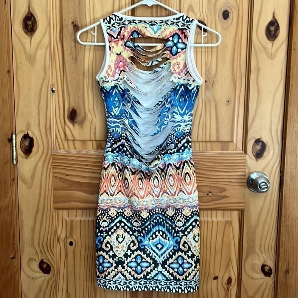 A3 Design Ripped Bodycon Dress - Picture 5 of 7